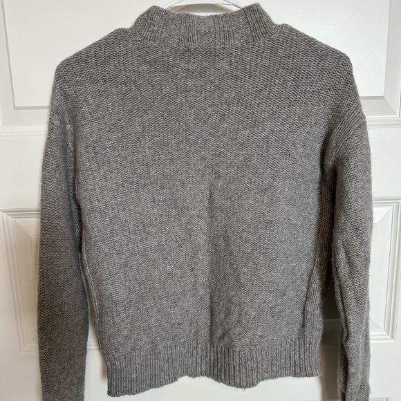 Everlane The Cable Mockneck Gray Wool Sweater Size XXS - Picture 5 of 6